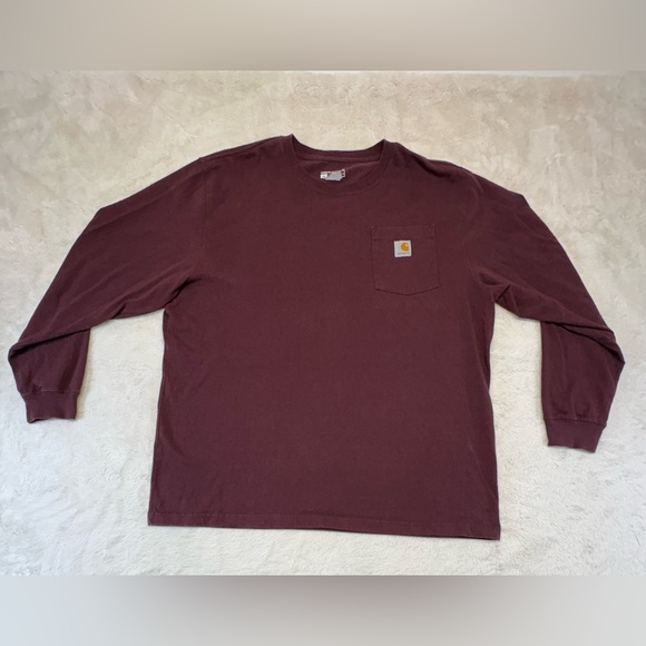 Carhartt Other - Carhartt Men's Long Sleeve Tee - Maroon Size XL